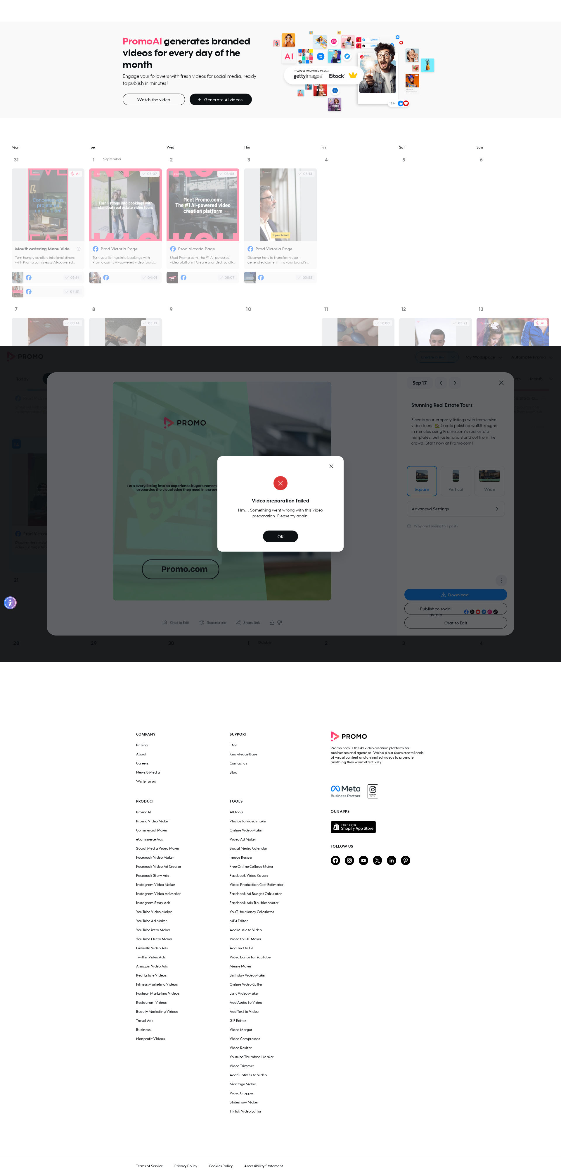 Test failure screenshot